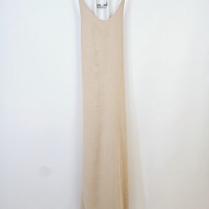 ROBE LONGUE DOS CROISÉ BEIGE – Image 1