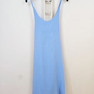ROBE COURTE DOS CROISÉ BLEU CIEL – Image 1