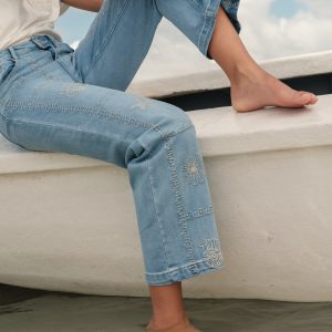 Pantalon Wide Leg&Large broderie H5047 – Image 4