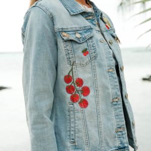 Veste jeans broderie – Image 6