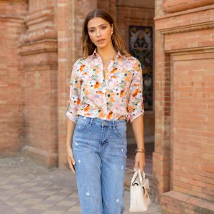 Pantalon Wide Leg&Large broderie H4516 – Image 1