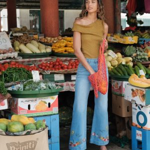 Pantalon Wide Leg&Large broderie H5010 – Image 4