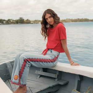 Pantalon Wide Leg&Large broderie H5003 – Image 1