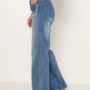 Jeans Wide leg poche perles 98751 – Image 5